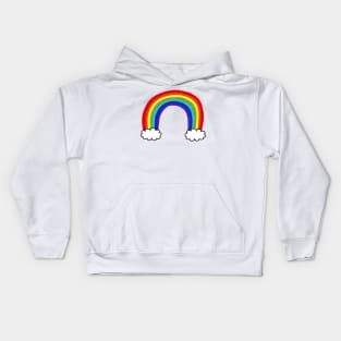 Over The Rainbow, Pink Background Kids Hoodie